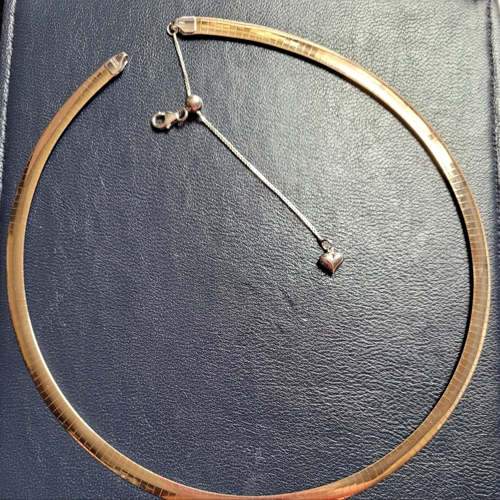 Aurafin 10k white/yellow gold necklace